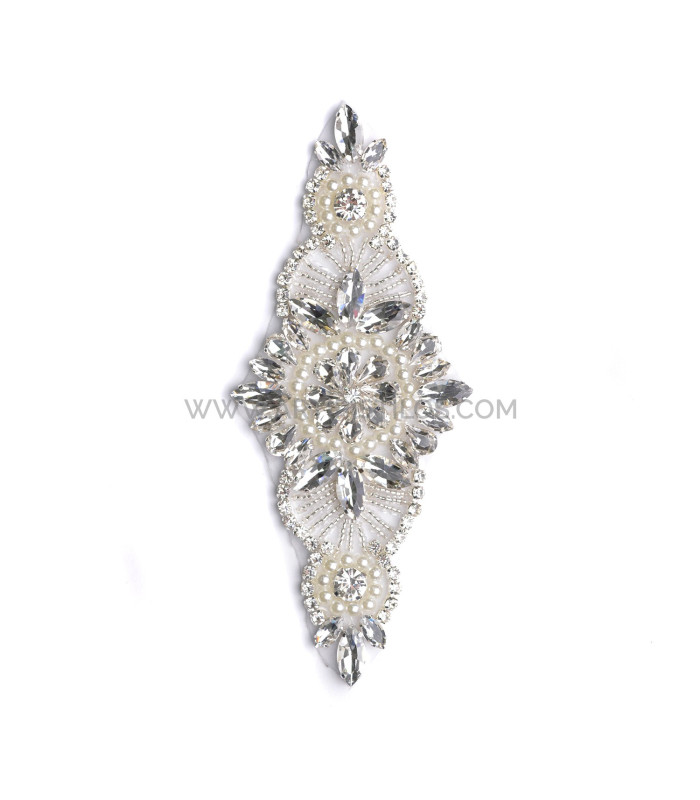 APPLICATION TERMOADHESIVE AVEC DES PIERRES 14,5 X 6 CM