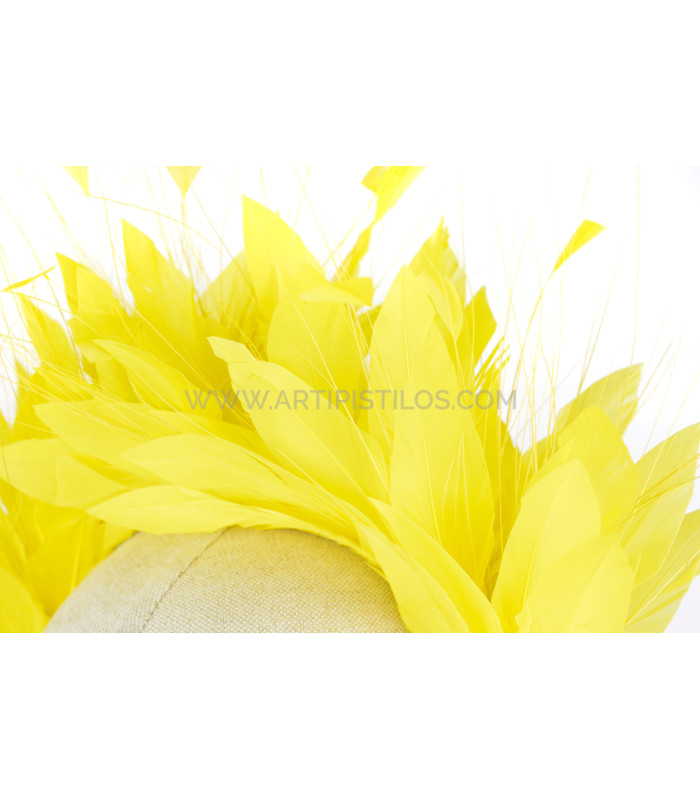 COIFFE DE PLUMES COQ/OISEAUX/OCA "LINA"