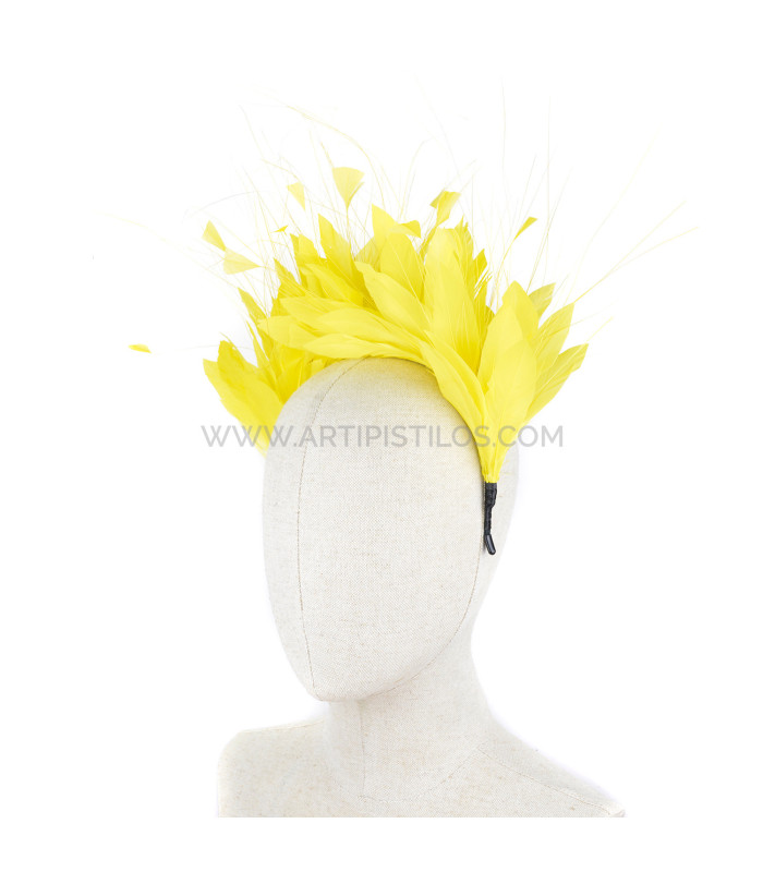 COIFFE DE PLUMES COQ/OISEAUX/OCA "LINA"