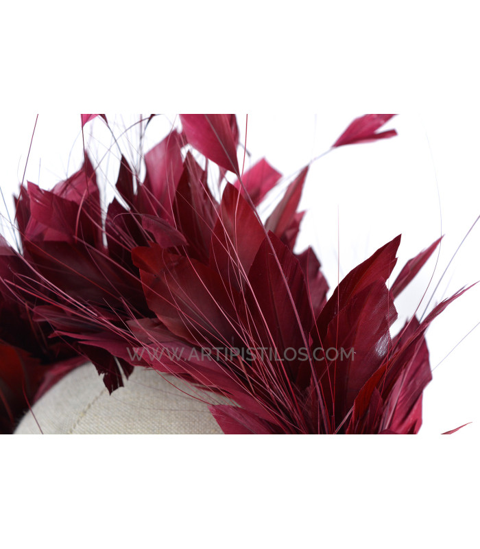 COIFFE DE PLUMES COQ/OISEAUX/OCA "LINA"