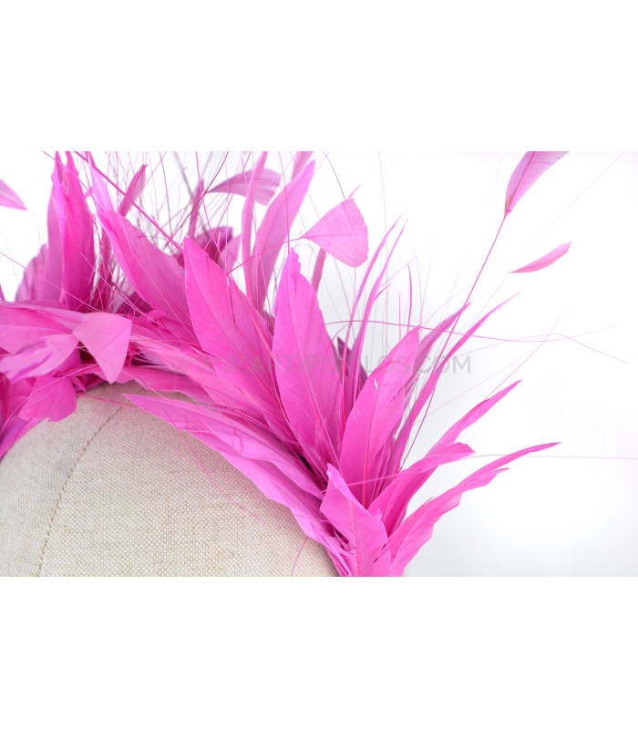 COIFFE DE PLUMES COQ/OISEAUX/OCA "LINA"