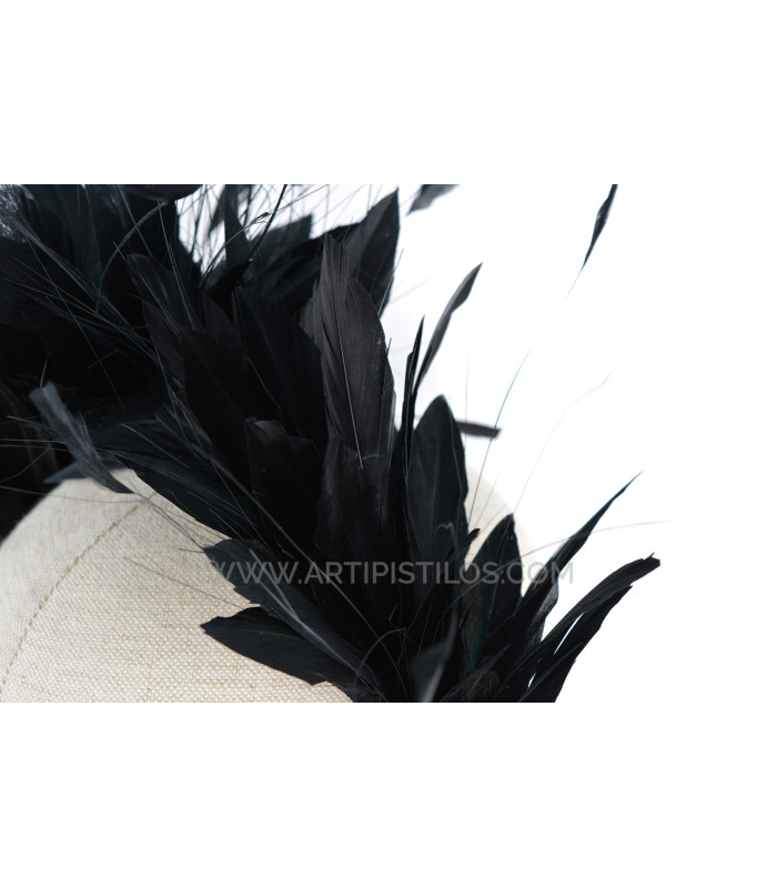 COIFFE DE PLUMES COQ/OISEAUX/OCA "LINA"