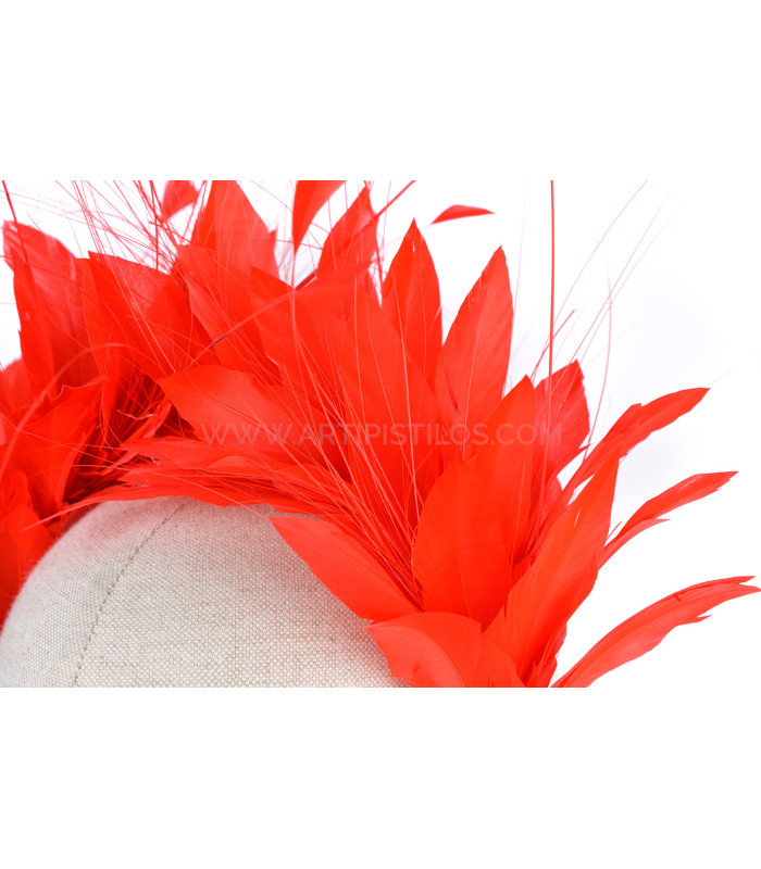 COIFFE DE PLUMES COQ/OISEAUX/OCA "LINA"