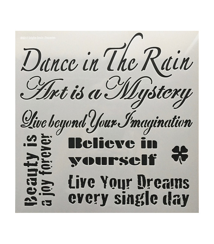 Stencil 30x30 cm - Dance in the rain