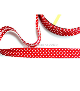 BIAIS PROFILÉ À POIS 18 MM.