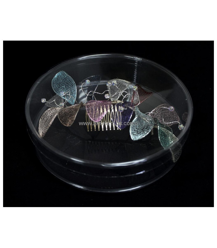 Boîte en plastique de 4,5 cm. de haut et 16 cm. de diamètre à la base