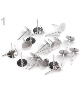 Socles métalliques pour boucles d'oreilles