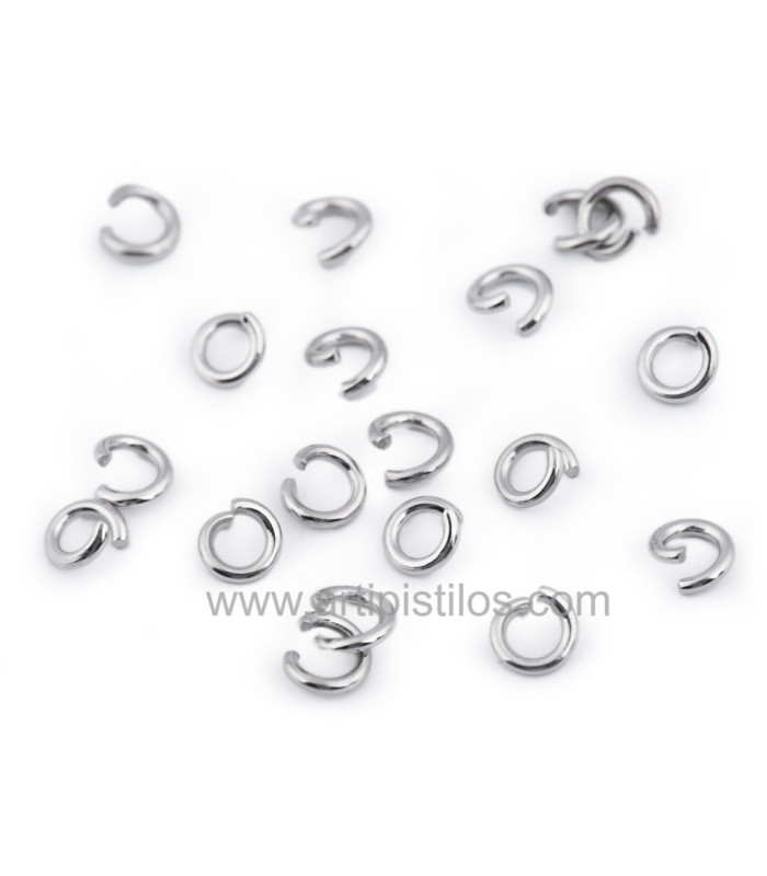 Bagues en acier inoxydable 5mm/PACK 10 UDS.