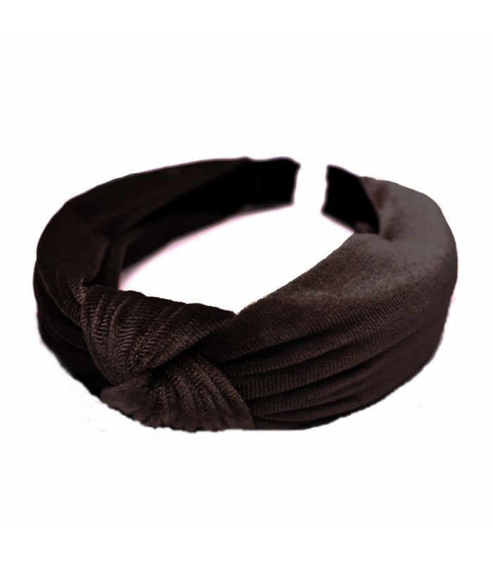 Bandeau en velours avec noeud.