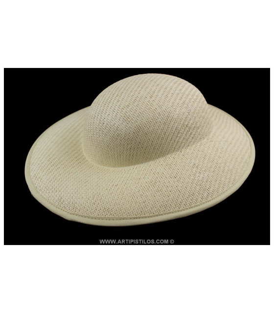 Mini Pamela De Fibres Naturelles 35 X 30 Cm Marfil - Crudo - Chapeaux Pamela De Fibres Naturelles