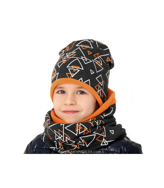 Set chapeau et écharpe en coton pour enfants