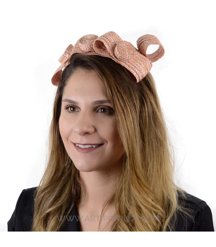 DIADÈME EN PAILLE NATURELLE "FORMIA"