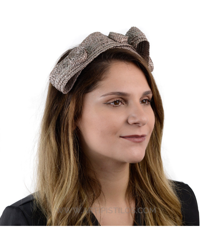 DIADÈME EN PAILLE NATURELLE "FORMIA"