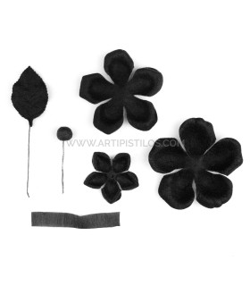 PAQUET DE FLEURS EN FEUTRE "PIANA"