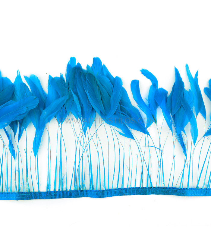 PLUMES DE COQ. RUBAN PREMIÉRE QUALITÉ  - 10 CMS.