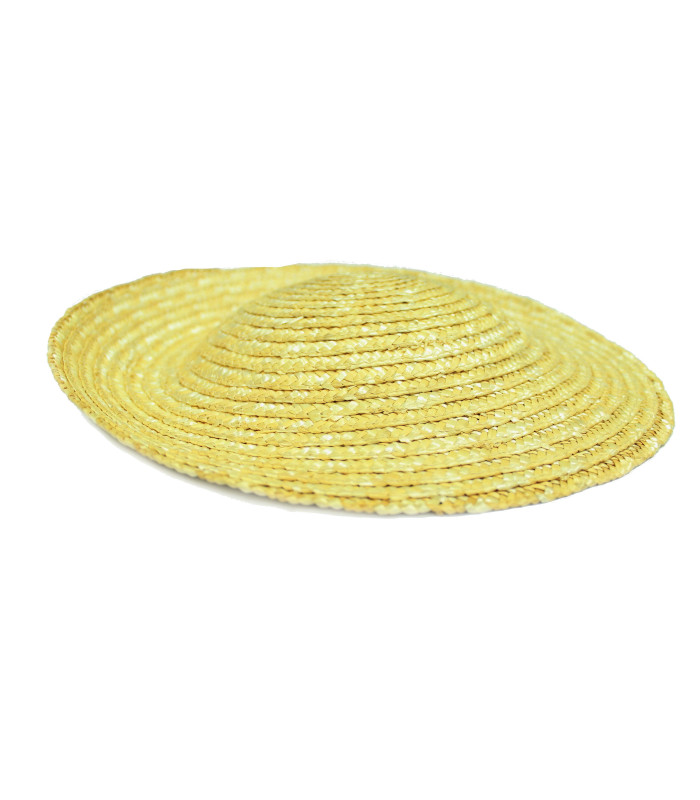 CHAPEAU DE PAILLE NATURELLE TRESSE "GRACIA"