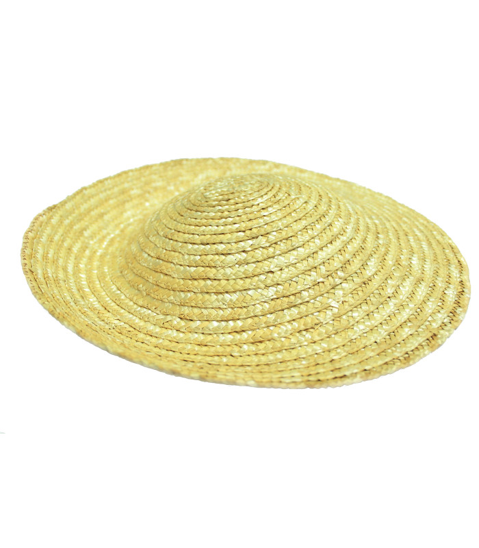 CHAPEAU DE PAILLE NATURELLE TRESSE "GRACIA"