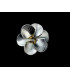 Fleur en métal avec des strass de 3 cm de diamètre
