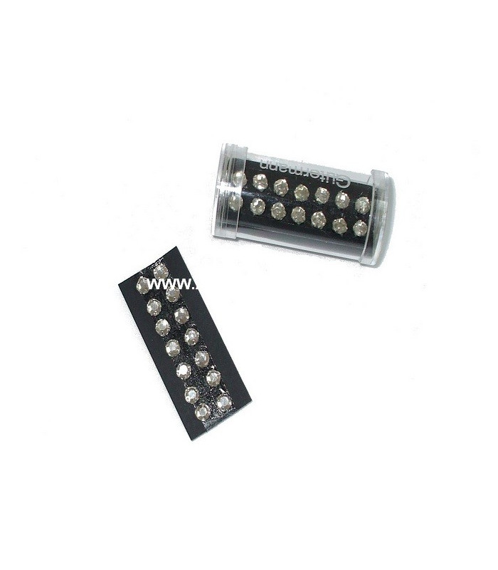 BOUTON BIJOU STRASS VERRE 5 MM.