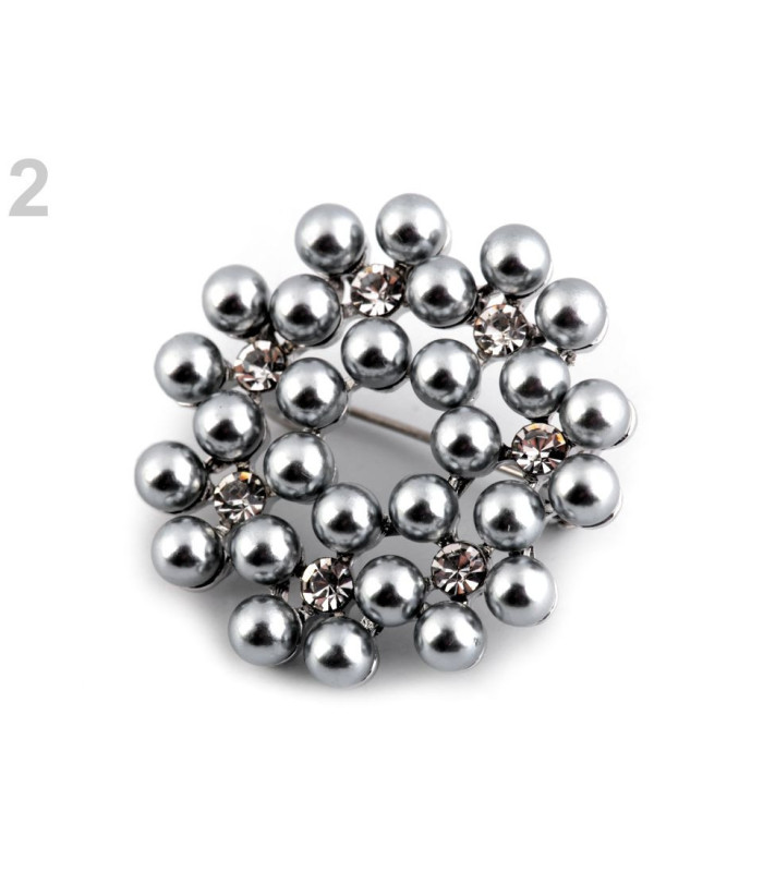 BROCHE DÉCORATIVE AVEC DES STRASS "BERRIEN"