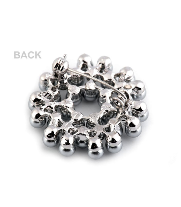 BROCHE DÉCORATIVE AVEC DES STRASS "BERRIEN"
