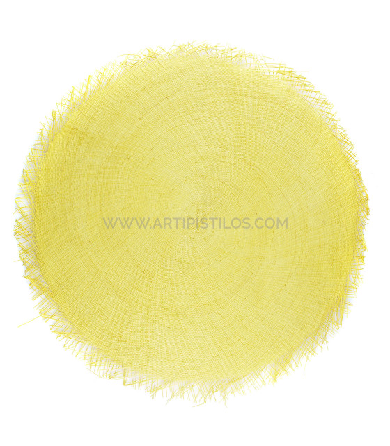 Cône Buntal 1x1 Tresse 40 Cms. Diamètre Sans Apprêt Jaune - Bases Et Disques Buntal
