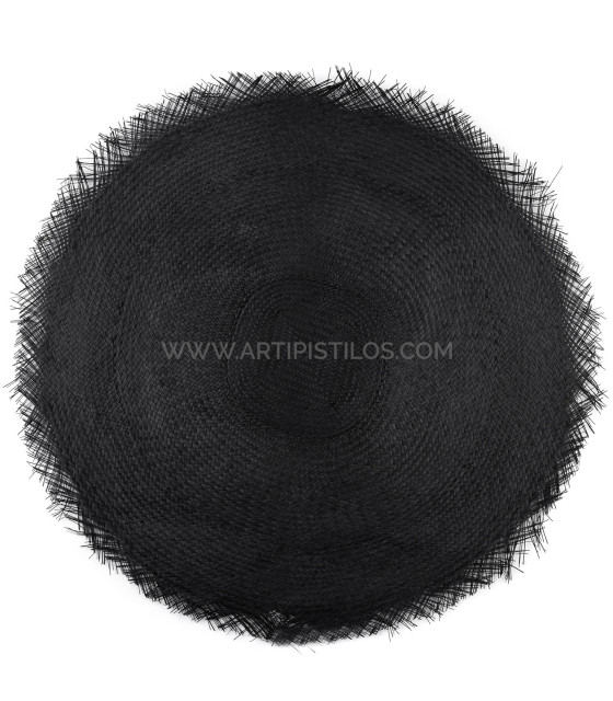 Cône Buntal 3x3 Tresse 40 Cms. Diamètre Sans Apprêt Noir - Bases Et Disques Buntal