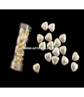 PERLE ROCAILLE NACRÉE 7 MM. FORME COEUR