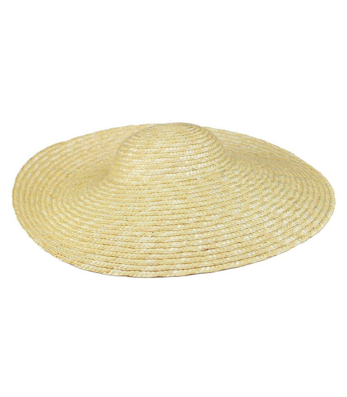CHAPEAU DE PAILLE NATUREL "KASSABIAN" 45 CM DE DIAMÈTRE