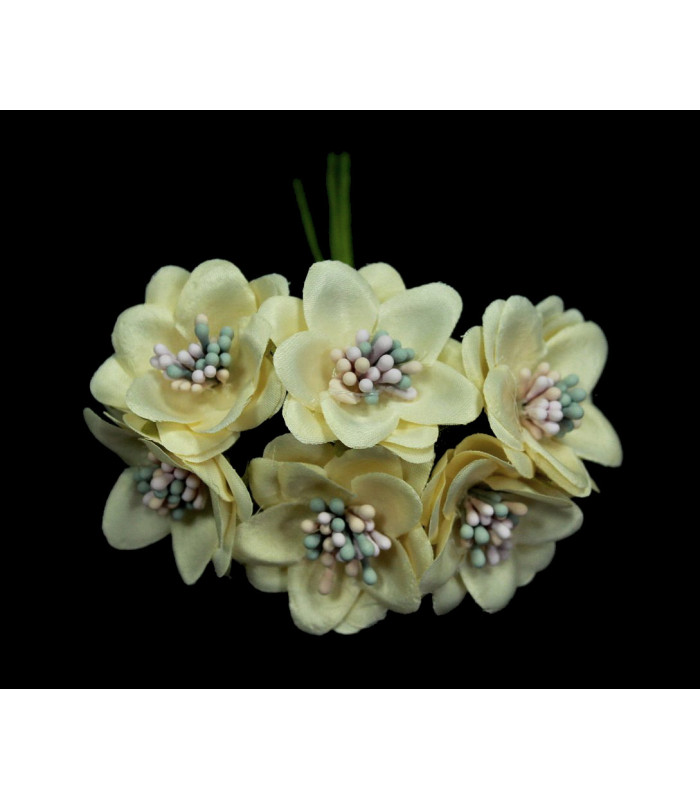 BOUQUET 6 FLEURS EN TISSU