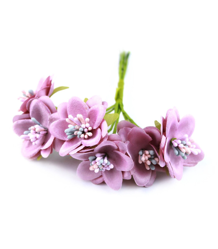 BOUQUET 6 FLEURS EN TISSU
