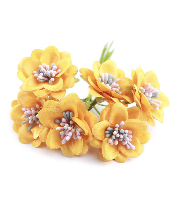 BOUQUET 6 FLEURS EN TISSU