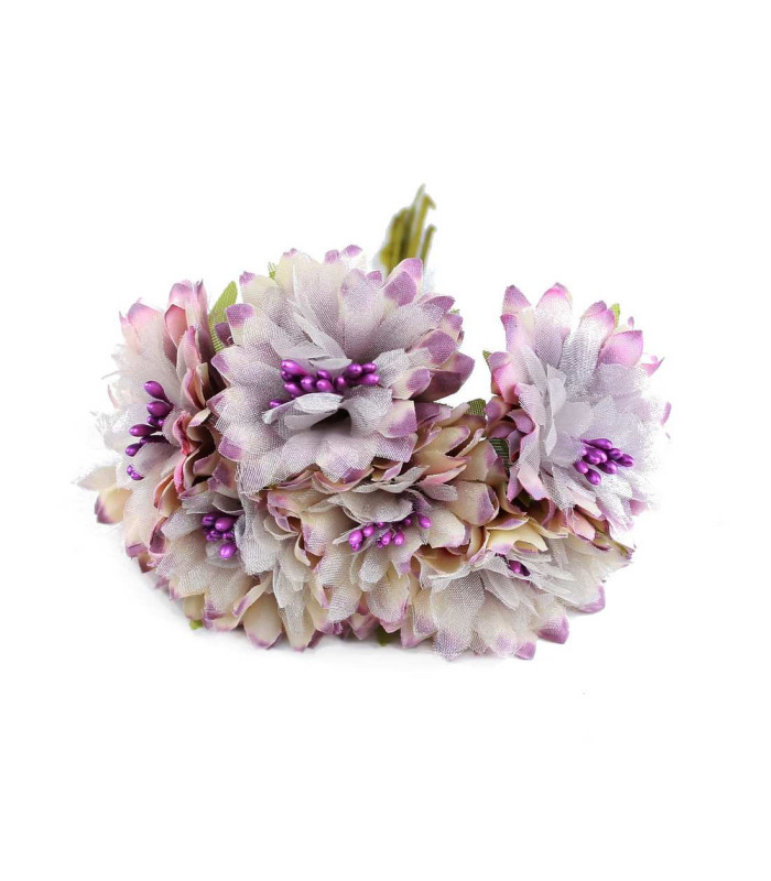 BOUQUET 6 FLEURS EN TISSU