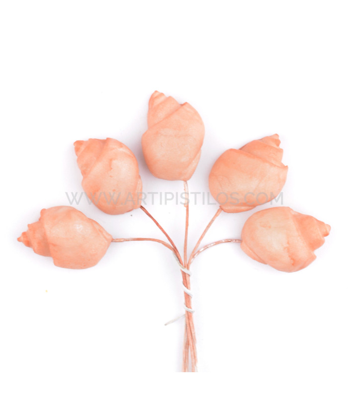 FLEUR EN PORCELAINE FROIDE ESCARGOT LISSE 2 X 1,5CM