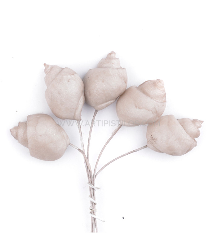 FLEUR EN PORCELAINE FROIDE ESCARGOT LISSE 2 X 1,5CM