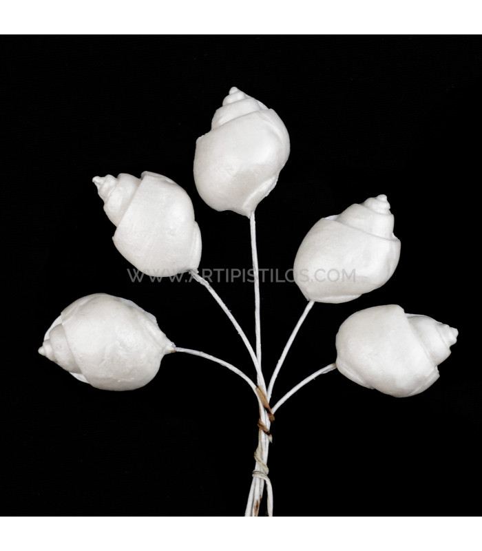 FLEUR EN PORCELAINE FROIDE ESCARGOT LISSE 2 X 1,5CM