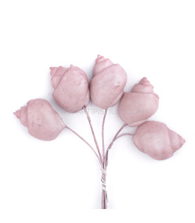 FLEUR EN PORCELAINE FROIDE ESCARGOT LISSE 2 X 1,5CM