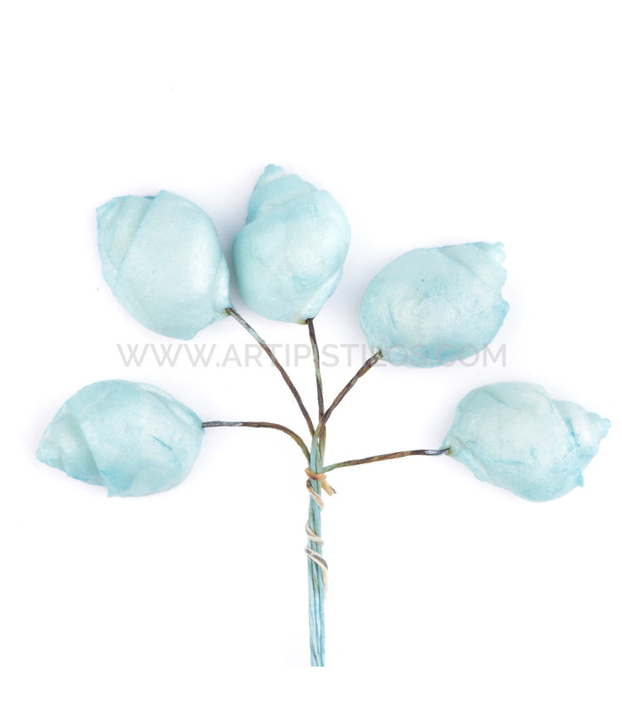 FLEUR EN PORCELAINE FROIDE ESCARGOT LISSE 2 X 1,5CM