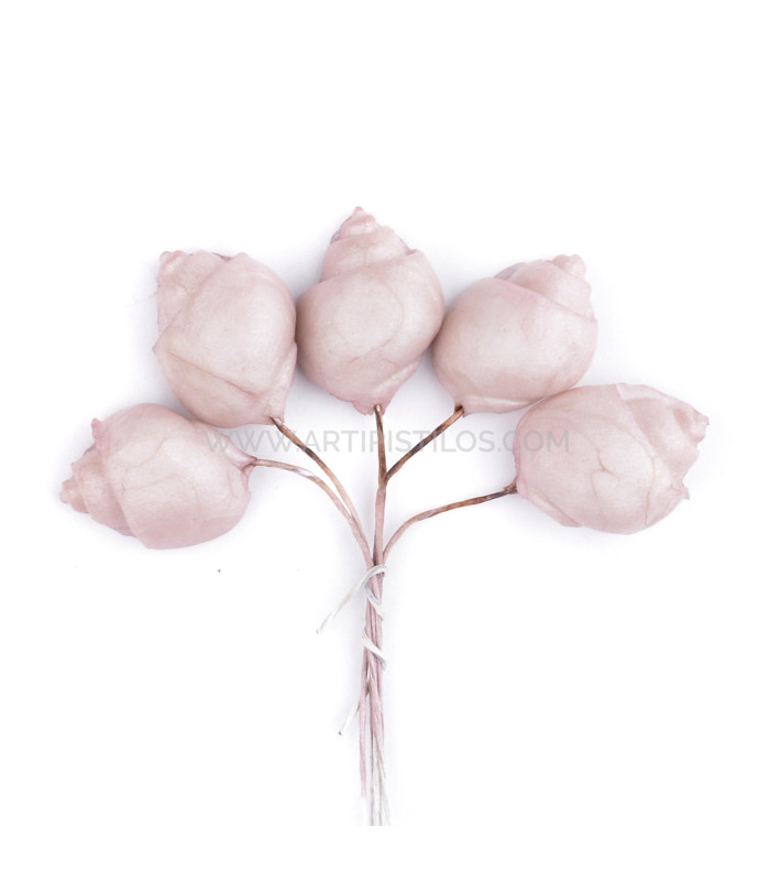 FLEUR EN PORCELAINE FROIDE ESCARGOT LISSE 2 X 1,5CM