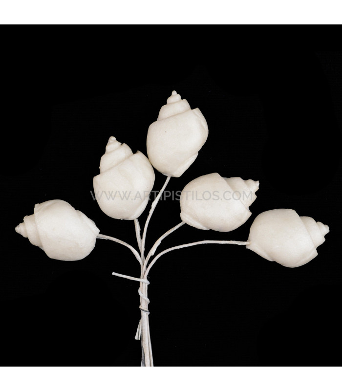 FLEUR EN PORCELAINE FROIDE ESCARGOT LISSE 2 X 1,5CM