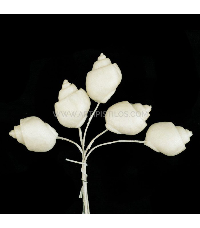 FLEUR EN PORCELAINE FROIDE ESCARGOT LISSE 2 X 1,5CM
