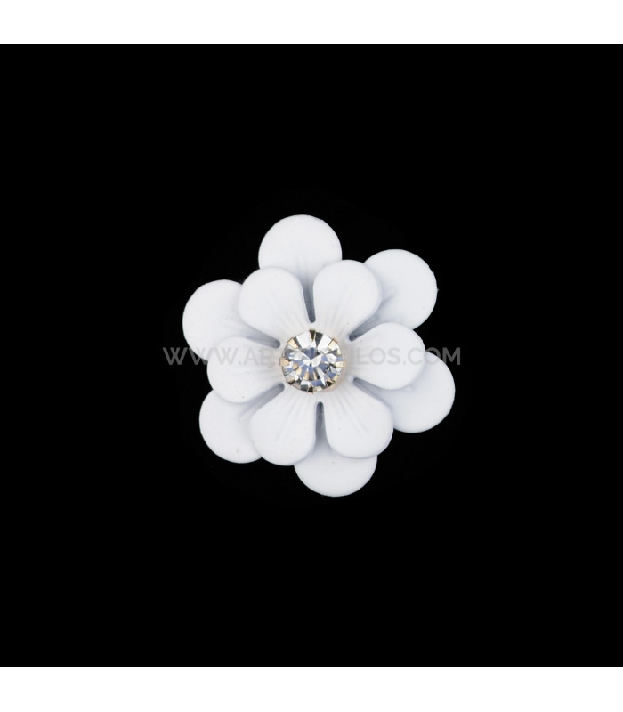APPLICATION DE FLEURS MÉTALLIQUES AVEC STRASS "URAVAN"