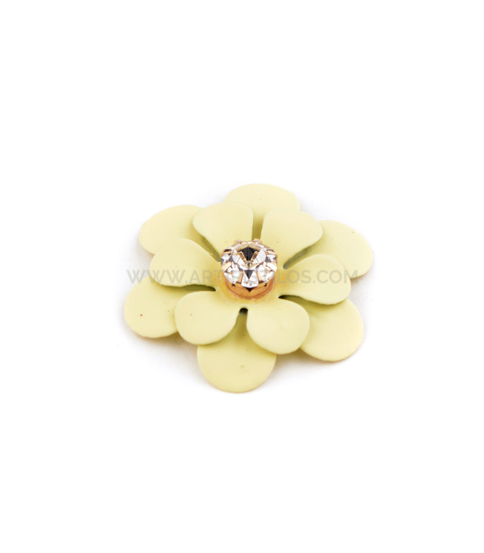 APPLICATION DE FLEURS MÉTALLIQUES AVEC STRASS "URAVAN"