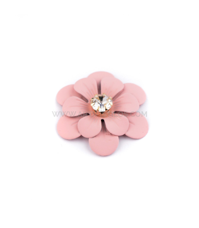 APPLICATION DE FLEURS MÉTALLIQUES AVEC STRASS "URAVAN"