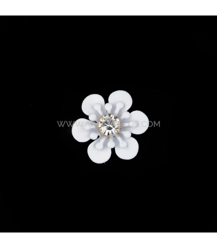 APPLICATION DE FLEURS MÉTALLIQUES AVEC STRASS "WALDEN"