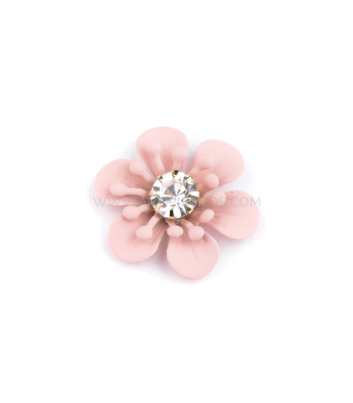 APPLICATION DE FLEURS MÉTALLIQUES AVEC STRASS "WALDEN"
