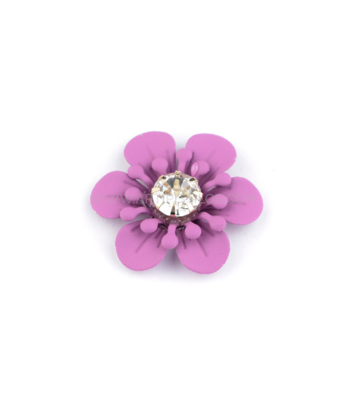 APPLICATION DE FLEURS MÉTALLIQUES AVEC STRASS "WALDEN"