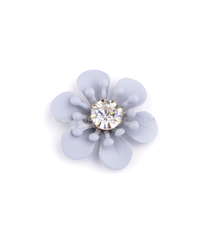 APPLICATION DE FLEURS MÉTALLIQUES AVEC STRASS "WALDEN"