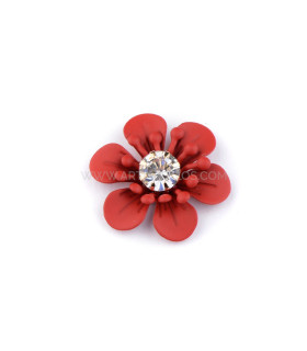 APPLICATION DE FLEURS MÉTALLIQUES AVEC STRASS "WALDEN"