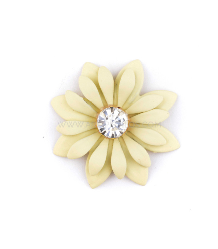 APPLICATION DE FLEURS EN MÉTAL AVEC STRASS "LIBERTY"